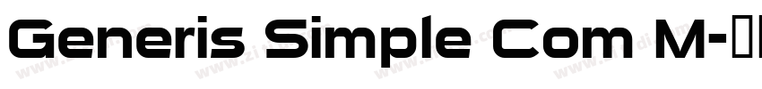Generis Simple Com M字体转换